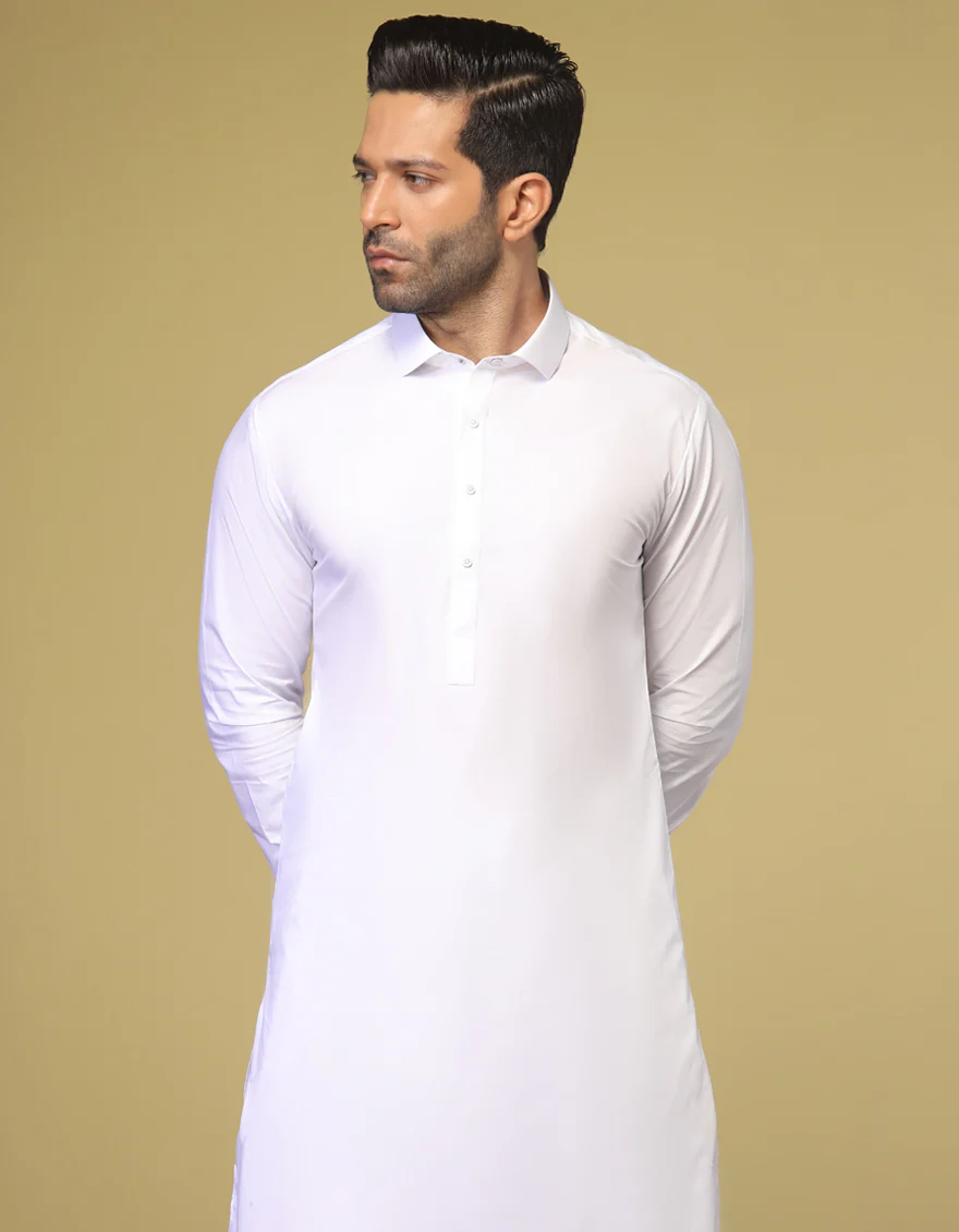 WHITE COTTON KAMEEZ SHALWAR | JJKS-S-US-30731-R11-AP/S22/JJ6922-PN - Image 3