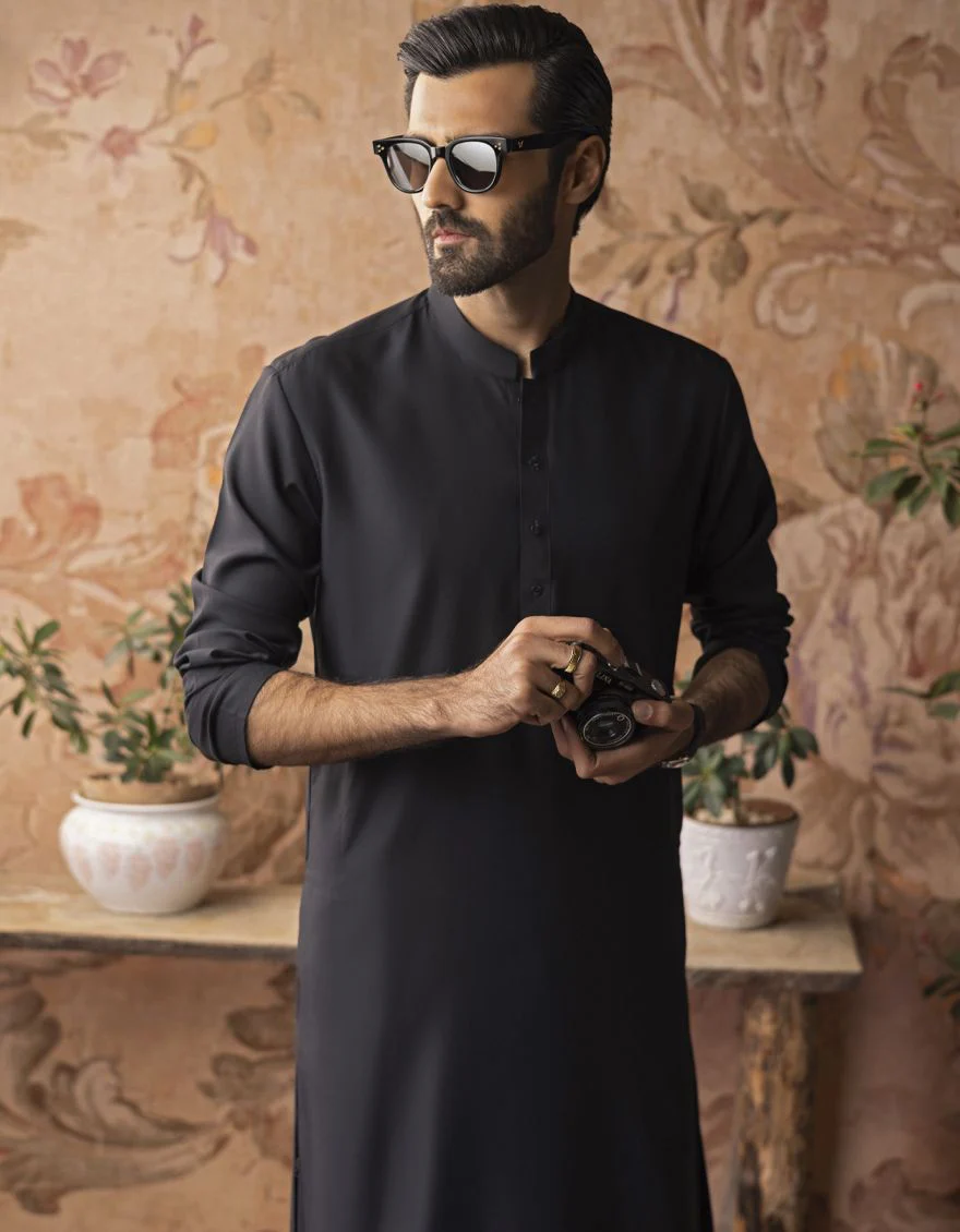 BLACK KAMEEZ SHALWAR | JJKS-S-US-30778-R15-AP/S22/JJ7565-PN - Image 2