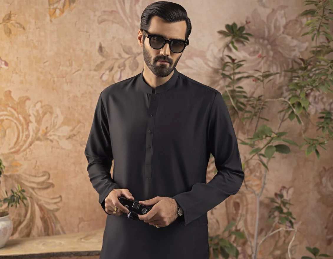 BLACK KAMEEZ SHALWAR | JJKS-S-US-30778-R15-AP/S22/JJ7565-PN - Image 4