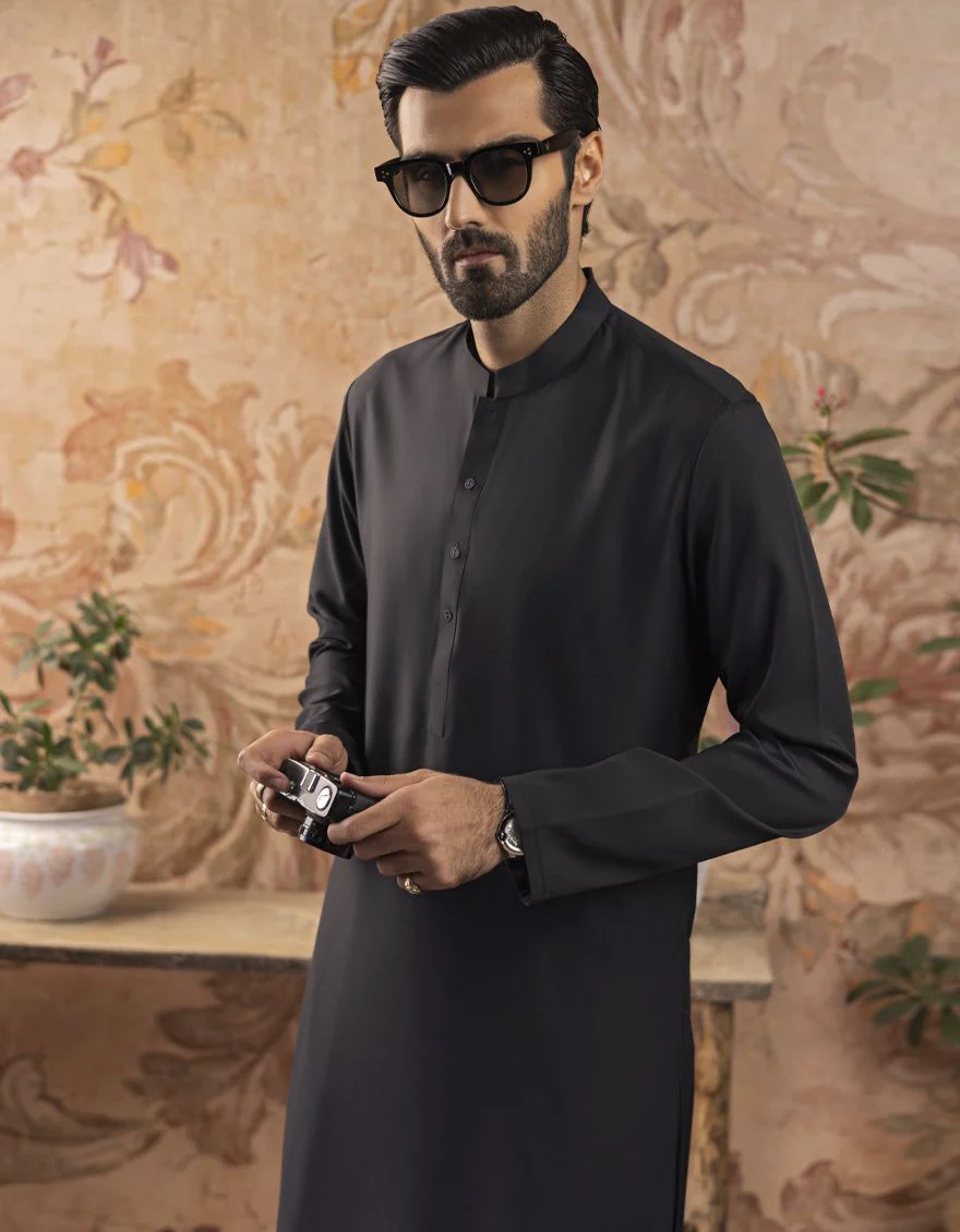 BLACK KAMEEZ SHALWAR | JJKS-S-US-30778-R15-AP/S22/JJ7565-PN - Image 5