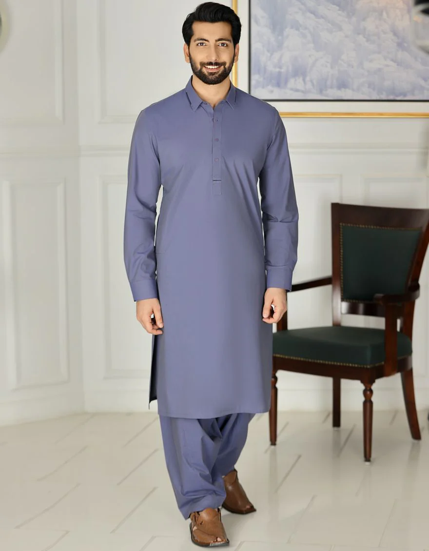 DULL PURPLE KAMEEZ SHALWAR | JJKS-S-US-31093/S20/JJ6973 - Image 2