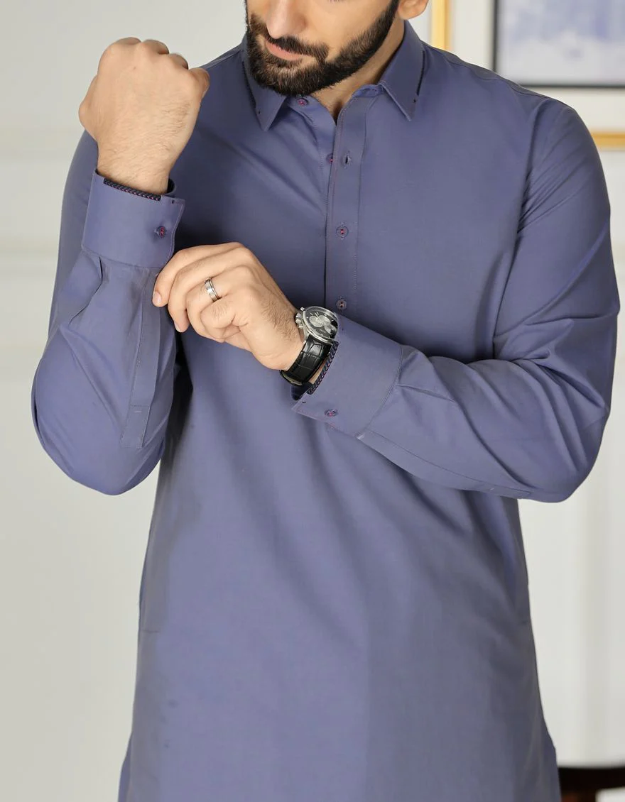 DULL PURPLE KAMEEZ SHALWAR | JJKS-S-US-31093/S20/JJ6973 - Image 3