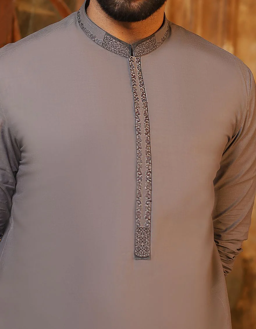 GREY KAMEEZ SHALWAR | JJKS-S-US-31100/S20/JJ6970 - Image 2
