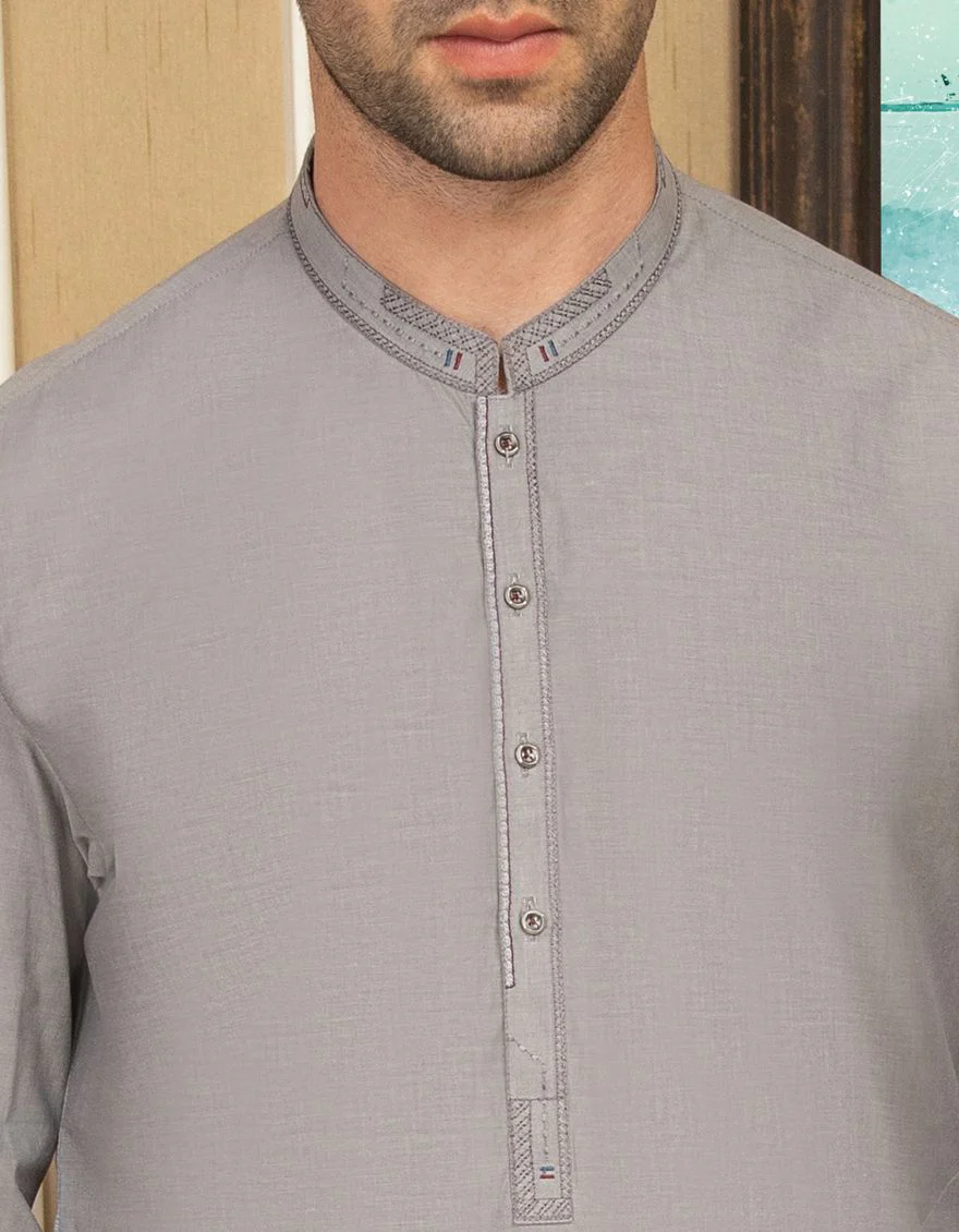 MUD GREY KAMEEZ SHALWAR | JJKS-S-US-31104/S20/JJ6970 - Image 2