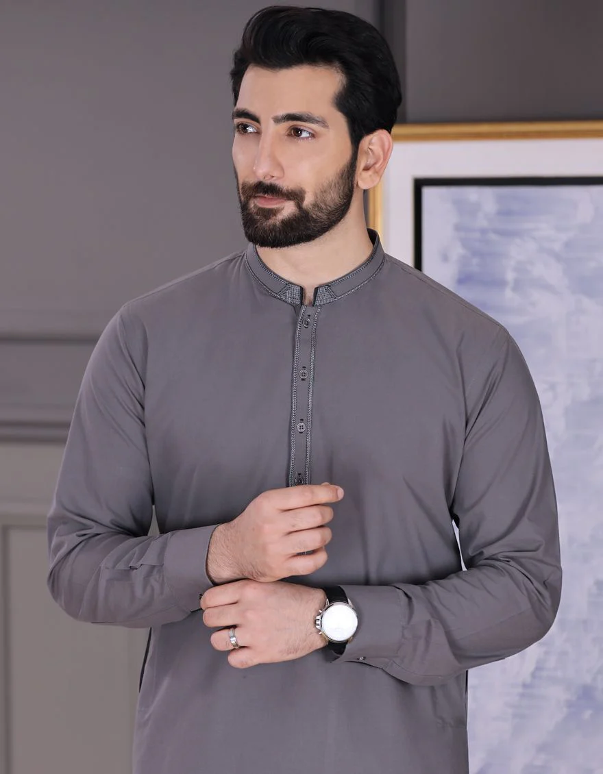 MUD GREY KAMEEZ SHALWAR | JJKS-S-US-31105/S20/JJ6970 - Image 4