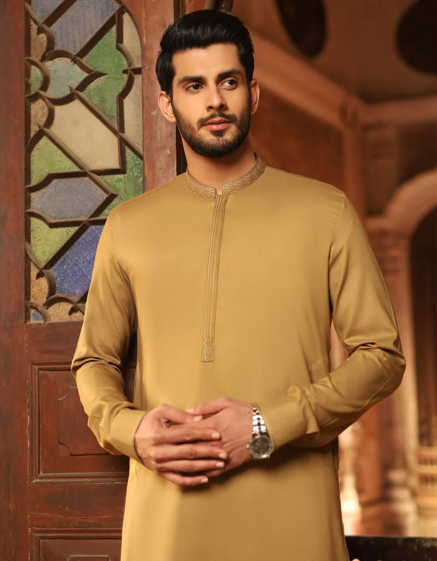 OLIVE KAMEEZ SHALWAR | JJKS-S-US-31124/S21/JJ6531 - Image 3