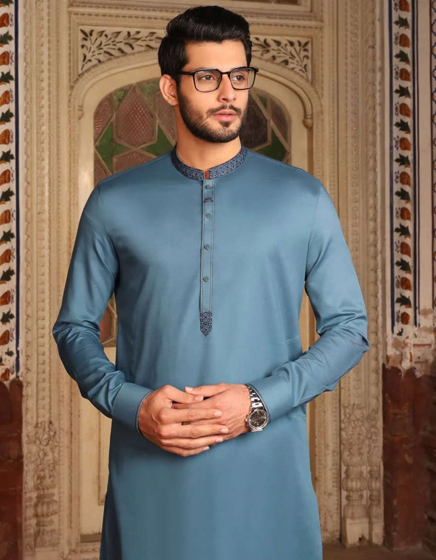 EMERALD GREEN KAMEEZ SHALWAR | JJKS-S-US-31126/S21/JJ6962 - Image 2