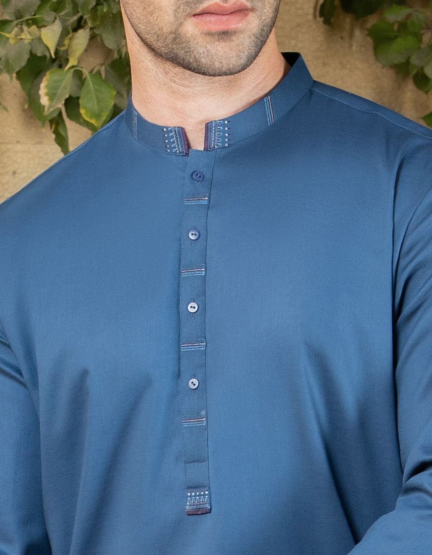 PURSSIAN BLUE KAMEEZ SHALWAR | JJKS-S-US-31163/S21/JJ7043 - Image 4