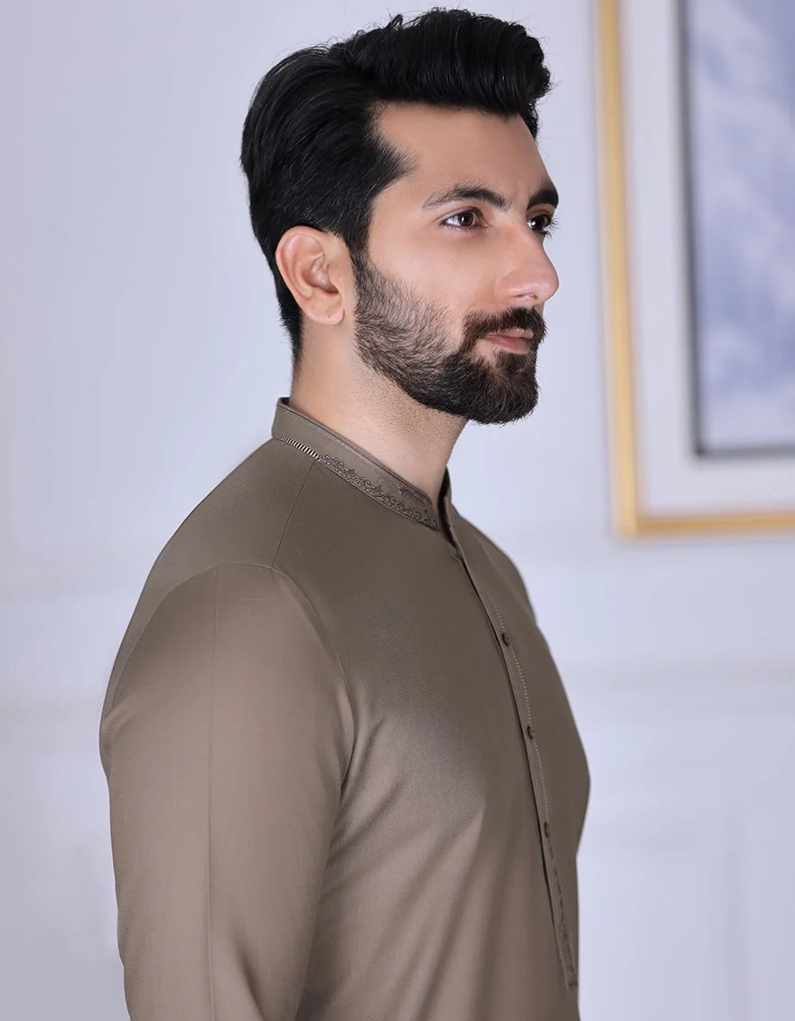 COFFEE BROWN KAMEEZ SHALWAR | JJKS-S-US-31164/S21/JJ7043 - Image 3