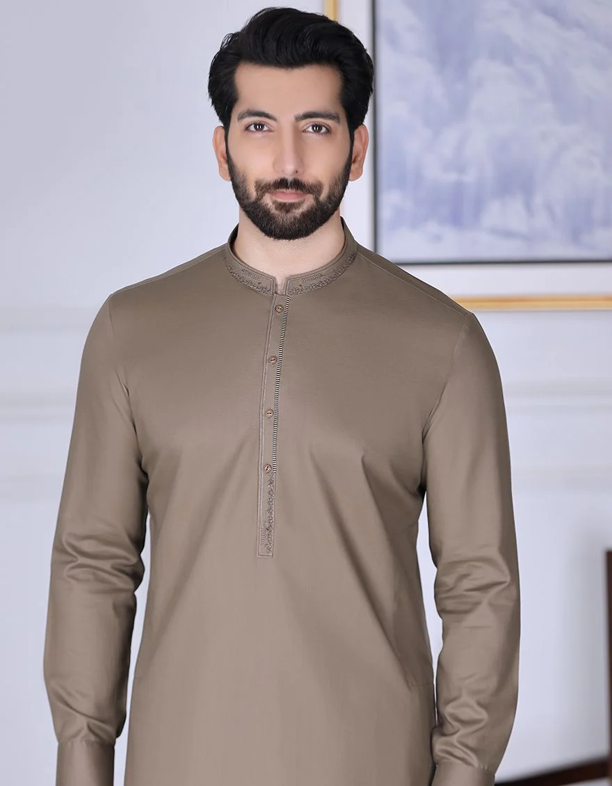 COFFEE BROWN KAMEEZ SHALWAR | JJKS-S-US-31164/S21/JJ7043 - Image 4