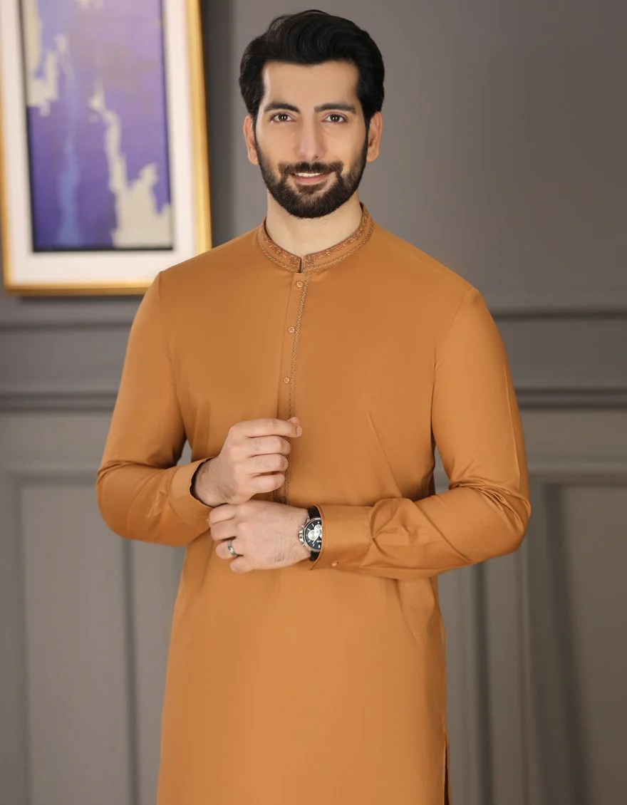 RUST KAMEEZ SHALWAR | JJKS-S-US-31167/S21/JJ6986 - Image 3