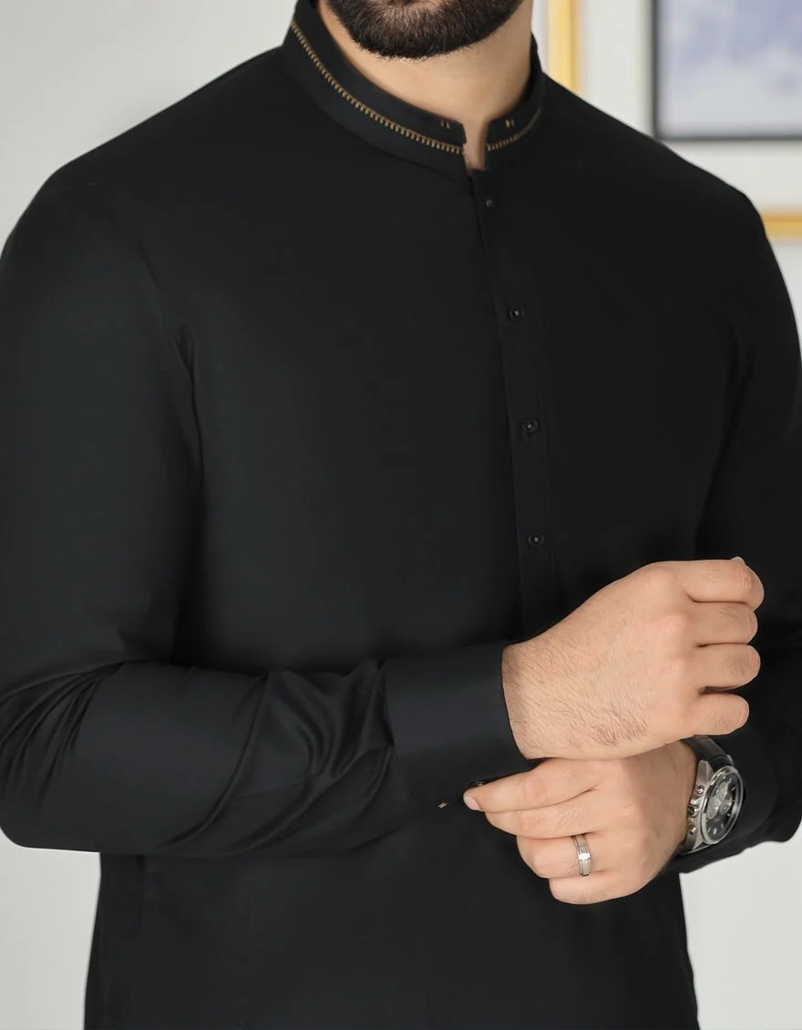 BLACK KAMEEZ SHALWAR | JJKS-S-US-31169/S21/JJ6986 - Image 3