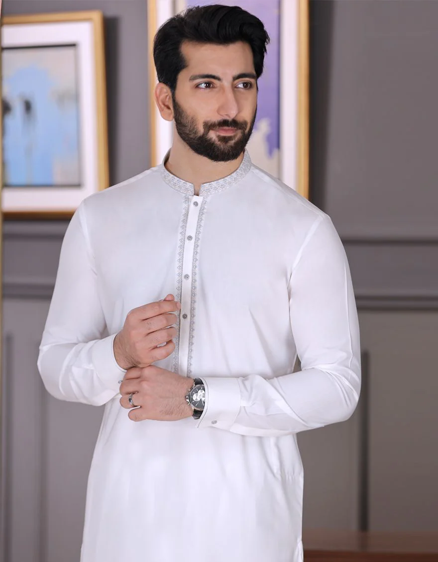 OFF WHITE KAMEEZ SHALWAR | JJKS-S-US-31170/S21/JJ7255 - Image 2