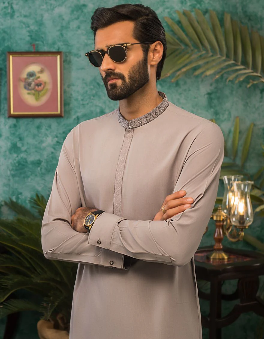 GREY KAMEEZ SHALWAR | JJKS-S-US-31178/S21/JJ7324-SF - Image 2