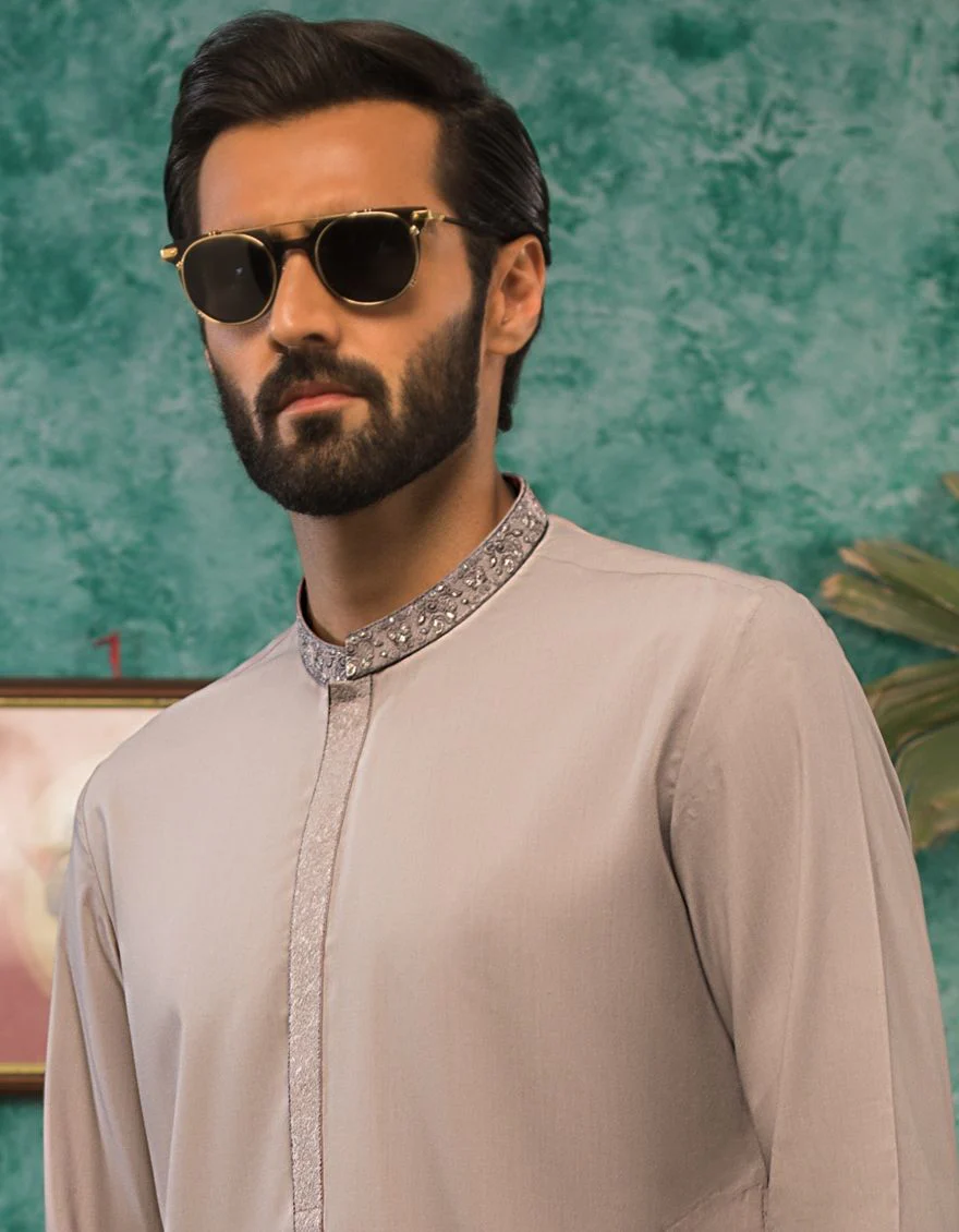 GREY KAMEEZ SHALWAR | JJKS-S-US-31178/S21/JJ7324-SF - Image 4