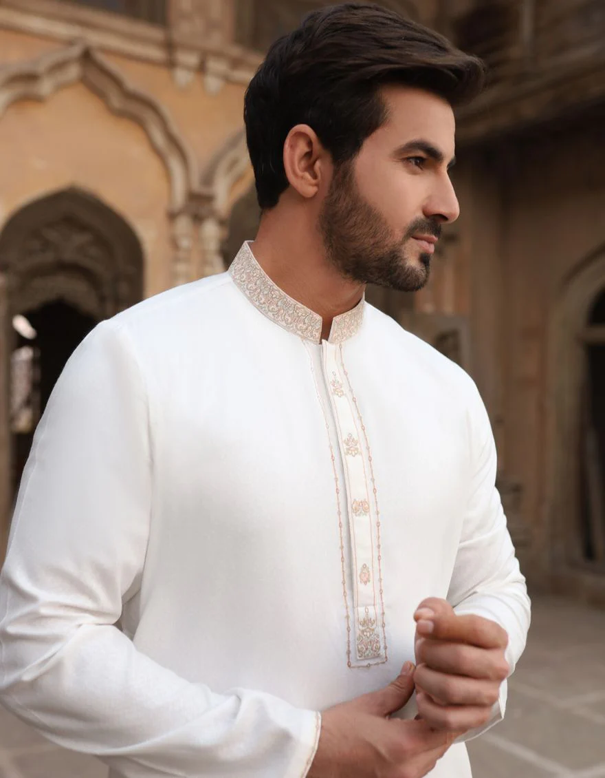 OFF WHITE KAMEEZ SHALWAR | JJKS-S-US-32423/S20/JJ6885 - Image 2