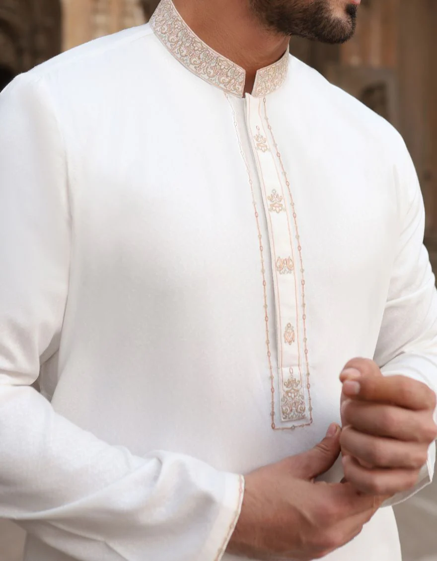 OFF WHITE KAMEEZ SHALWAR | JJKS-S-US-32423/S20/JJ6885 - Image 3