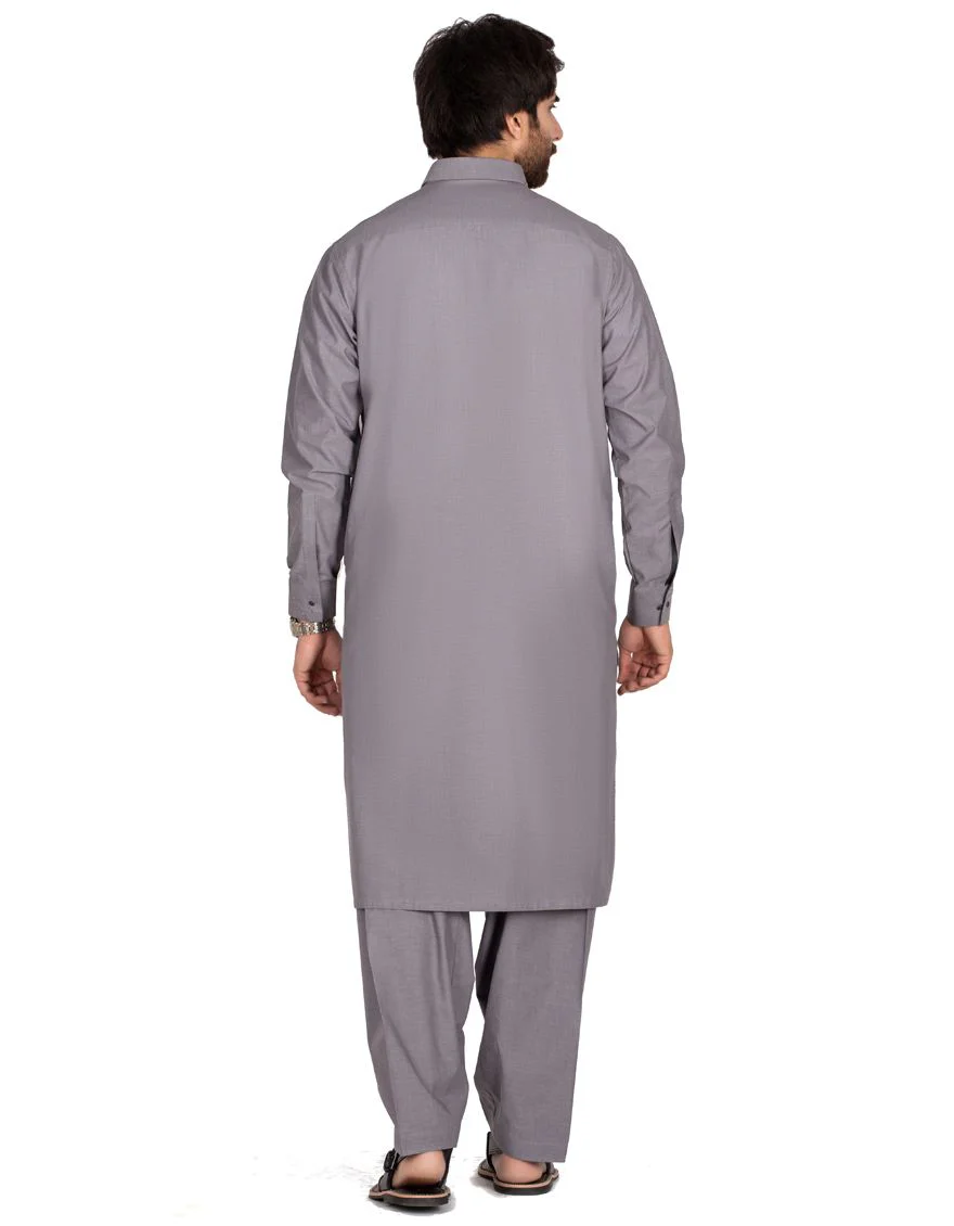 LIGHT GREY KAMEEZ SHALWAR | JJKS-S-US-32434/S20/JJ6973 - Image 3