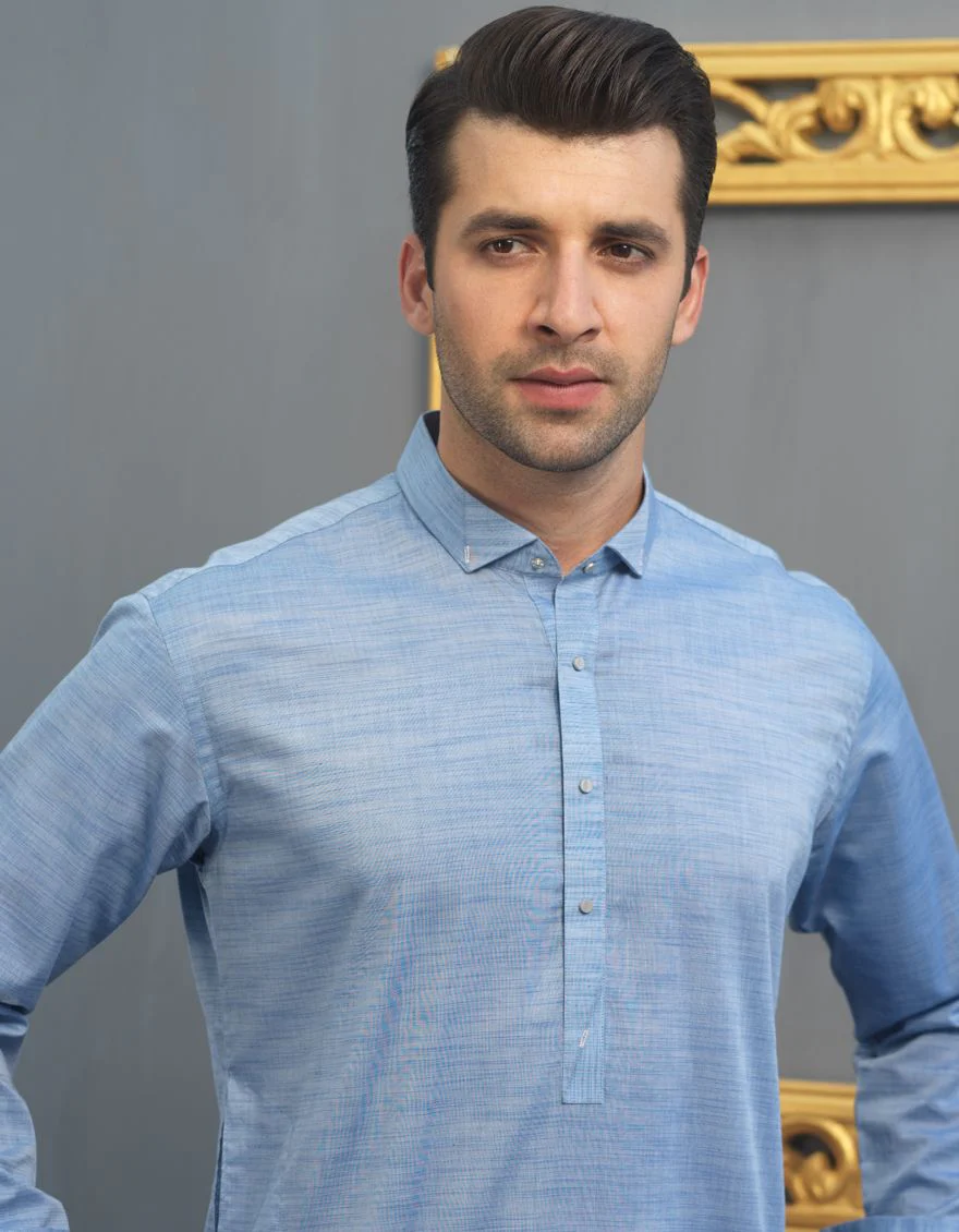 LIGHT BLUE KAMEEZ SHALWAR | JJKS-S-US-32489/S21/JJ7115-CL - Image 2