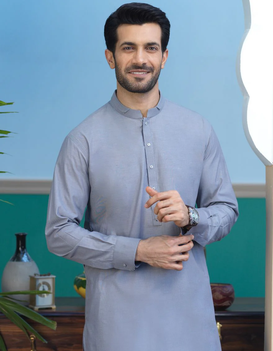 GREY KAMEEZ SHALWAR | JJKS-S-US-32498/S21/JJ7236-EX - Image 2