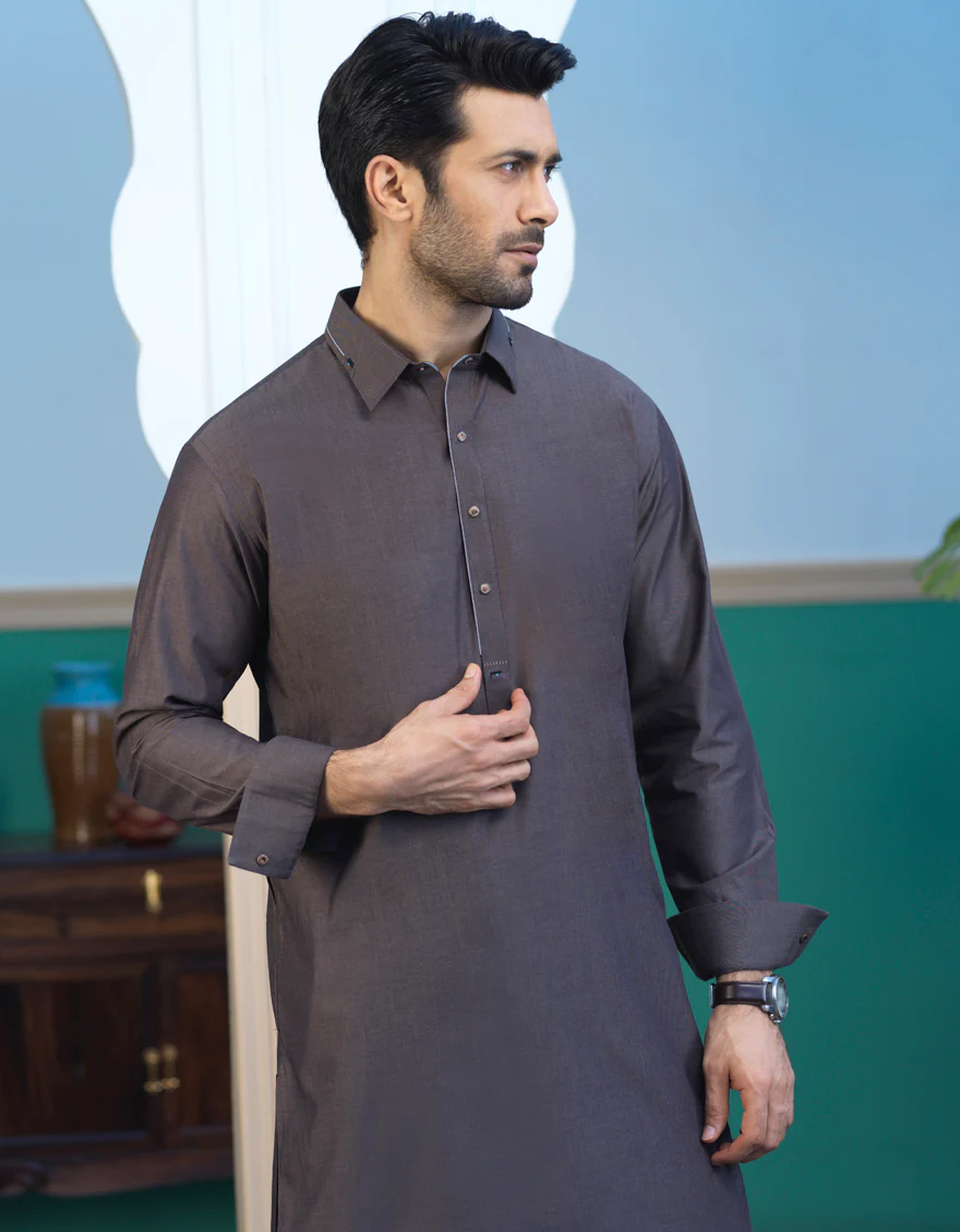 BROWN KAMEEZ SHALWAR | JJKS-S-US-32499/S21/JJ7236-EX - Image 3