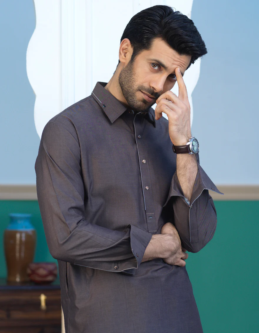 BROWN KAMEEZ SHALWAR | JJKS-S-US-32499/S21/JJ7236-EX - Image 4