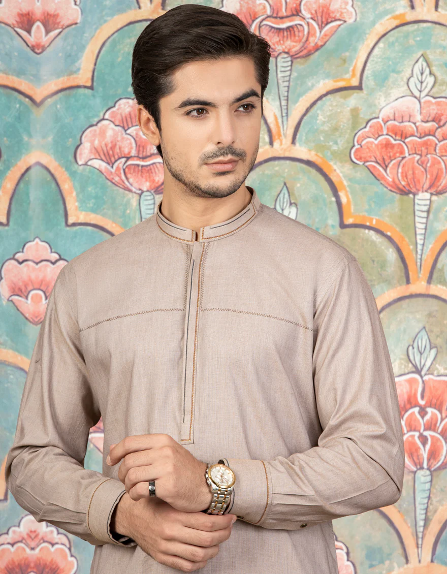 LIGHT BROWN KAMEEZ SHALWAR | JJKS-S-US-32504/S21/JJ7253-SF - Image 2