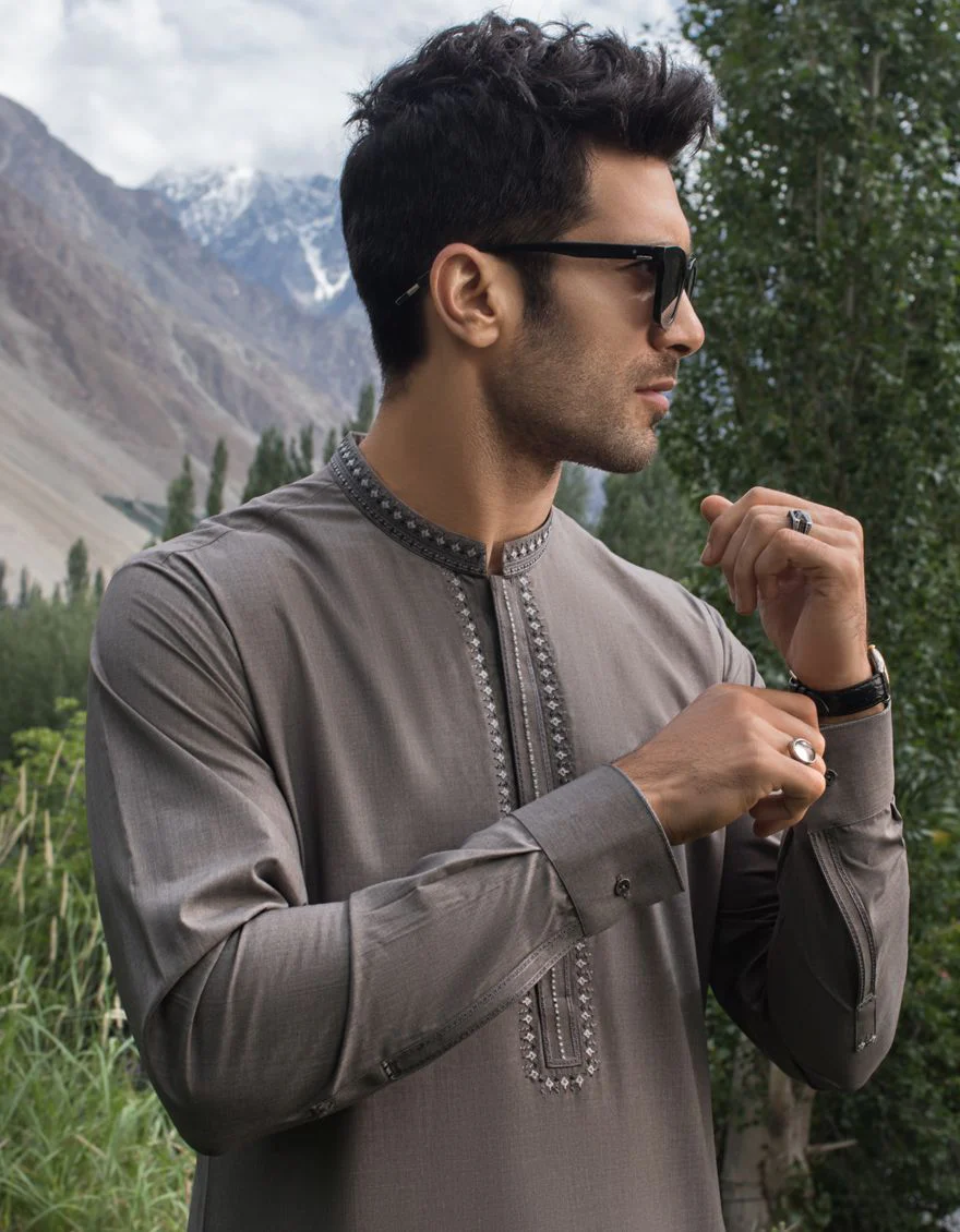 SAGE GREY KAMEEZ SHALWAR | JJKS-S-US-32511/S21/JJ7180-SF - Image 4