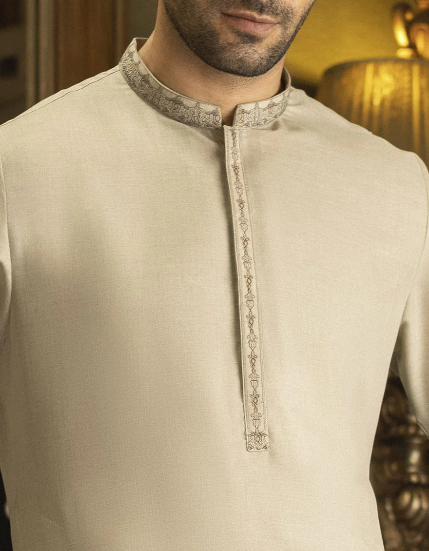LIGHT OLIVE KAMEEZ SHALWAR | JJKS-S-US-32531/S22/JJ7410-SF - Image 2