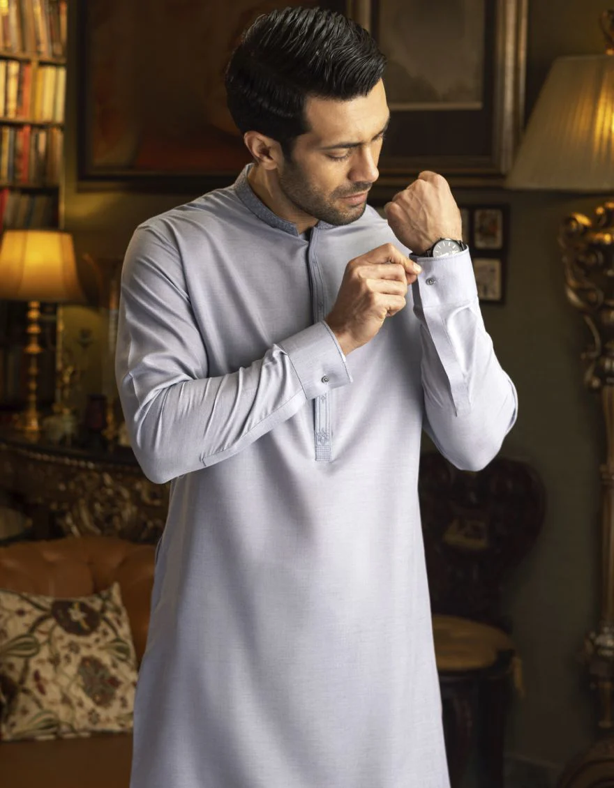 BLUEISH GREY KAMEEZ SHALWAR | JJKS-S-US-32532/S22/JJ7410-SF - Image 3