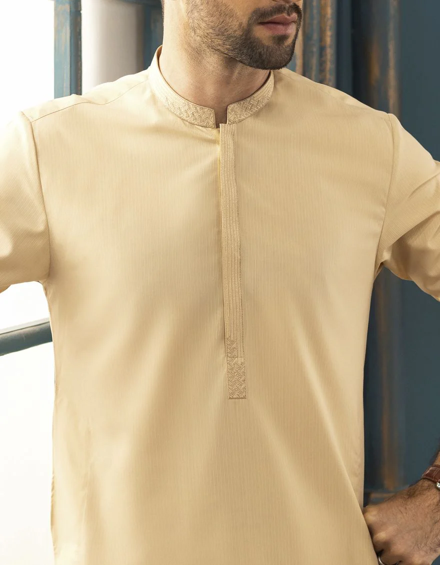 BEIGE KAMEEZ SHALWAR | JJKS-S-US-32542/S22/JJ7528-SF - Image 2