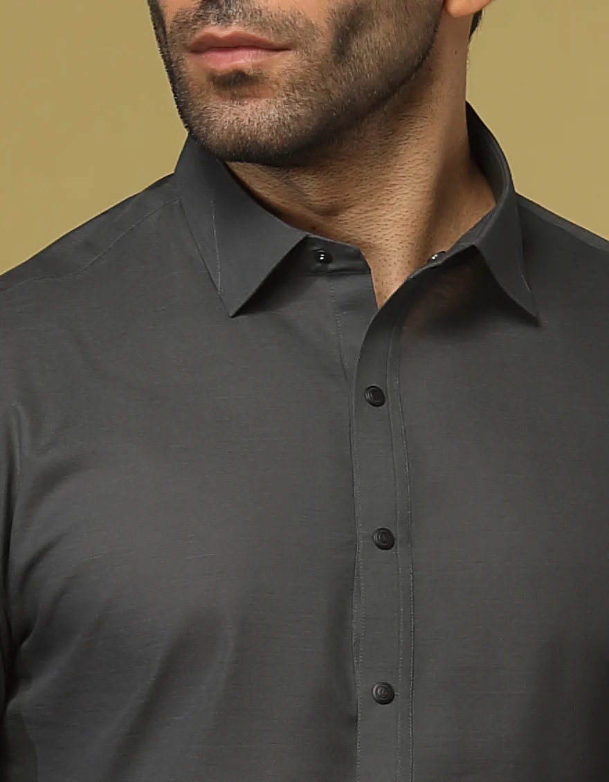 GREYISH GREEN BLENDED KAMEEZ SHALWAR | JJKS-S-US-32578/S22/JJ7619-EX - Image 2