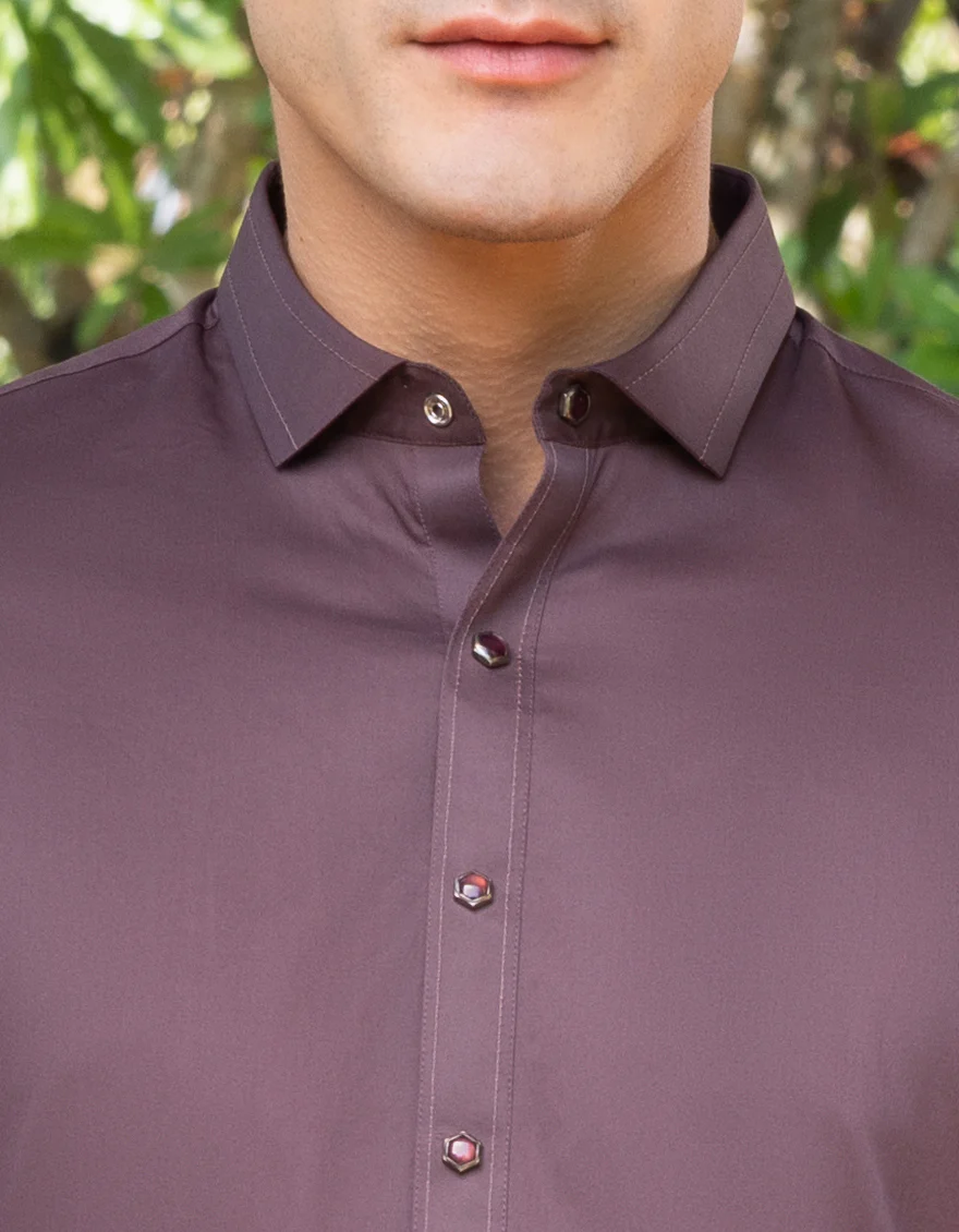PLUM COTTON KAMEEZ SHALWAR | JJKS-S-US-32623/S23/JJ8168-CL - Image 2