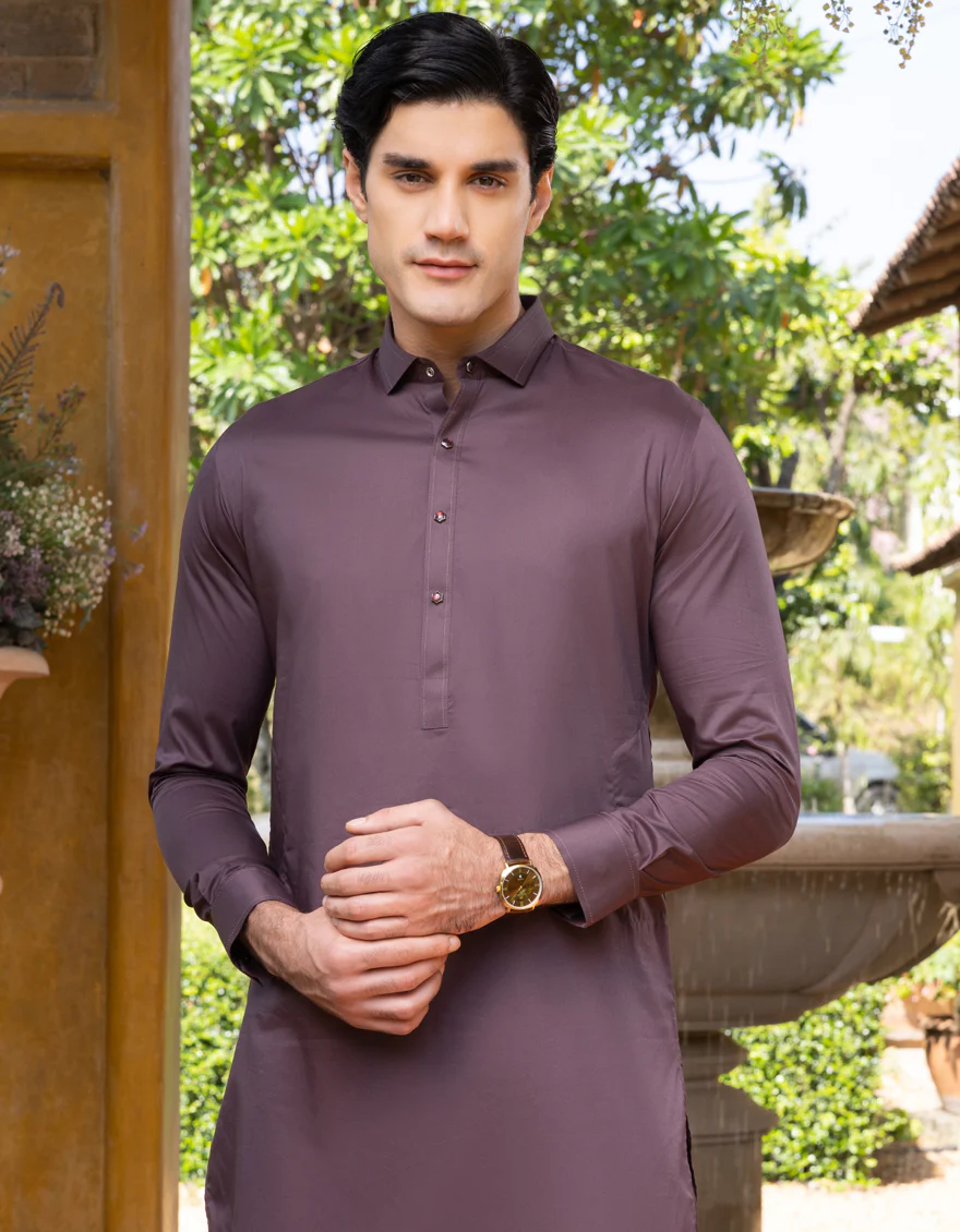 PLUM COTTON KAMEEZ SHALWAR | JJKS-S-US-32623/S23/JJ8168-CL - Image 3