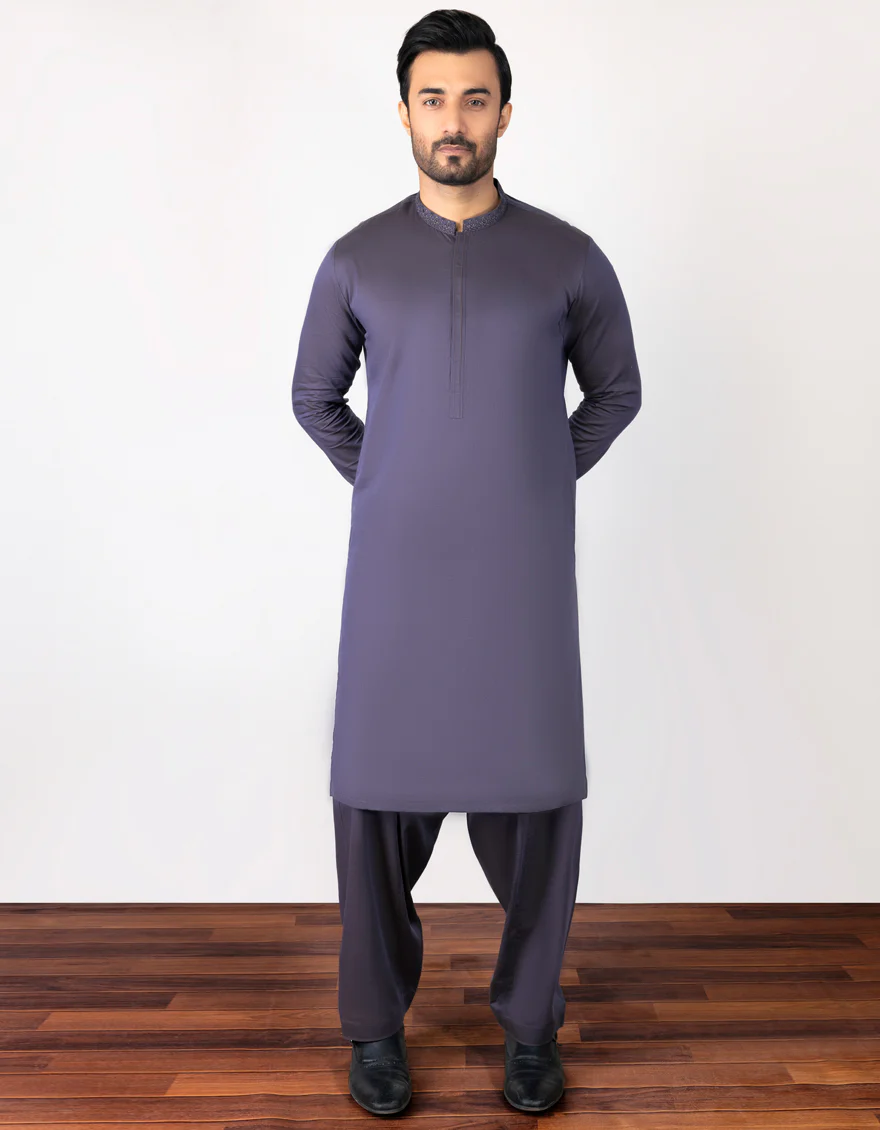 PURPLE COTTON KAMEEZ SHALWAR | JJKS-S-US-32697/S23/JJ8648-SF - Image 3