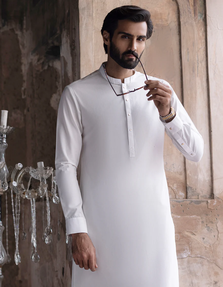 WHITE CVC KAMEEZ SHALWAR | JJKS-S-US-32722/S23/JJ8746-CL - Image 3