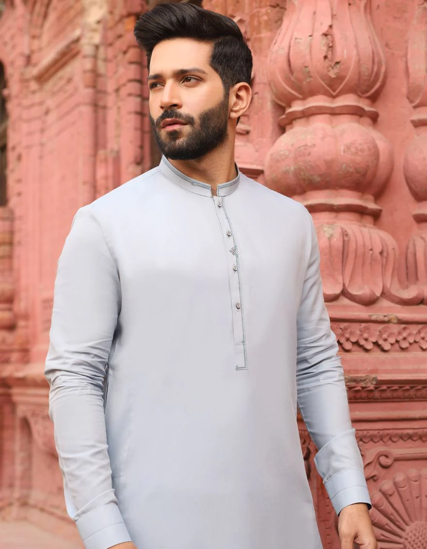 SKY BLUE KAMEEZ SHALWAR | JJKS-S-US-34010/S21/JJ7019 - Image 2