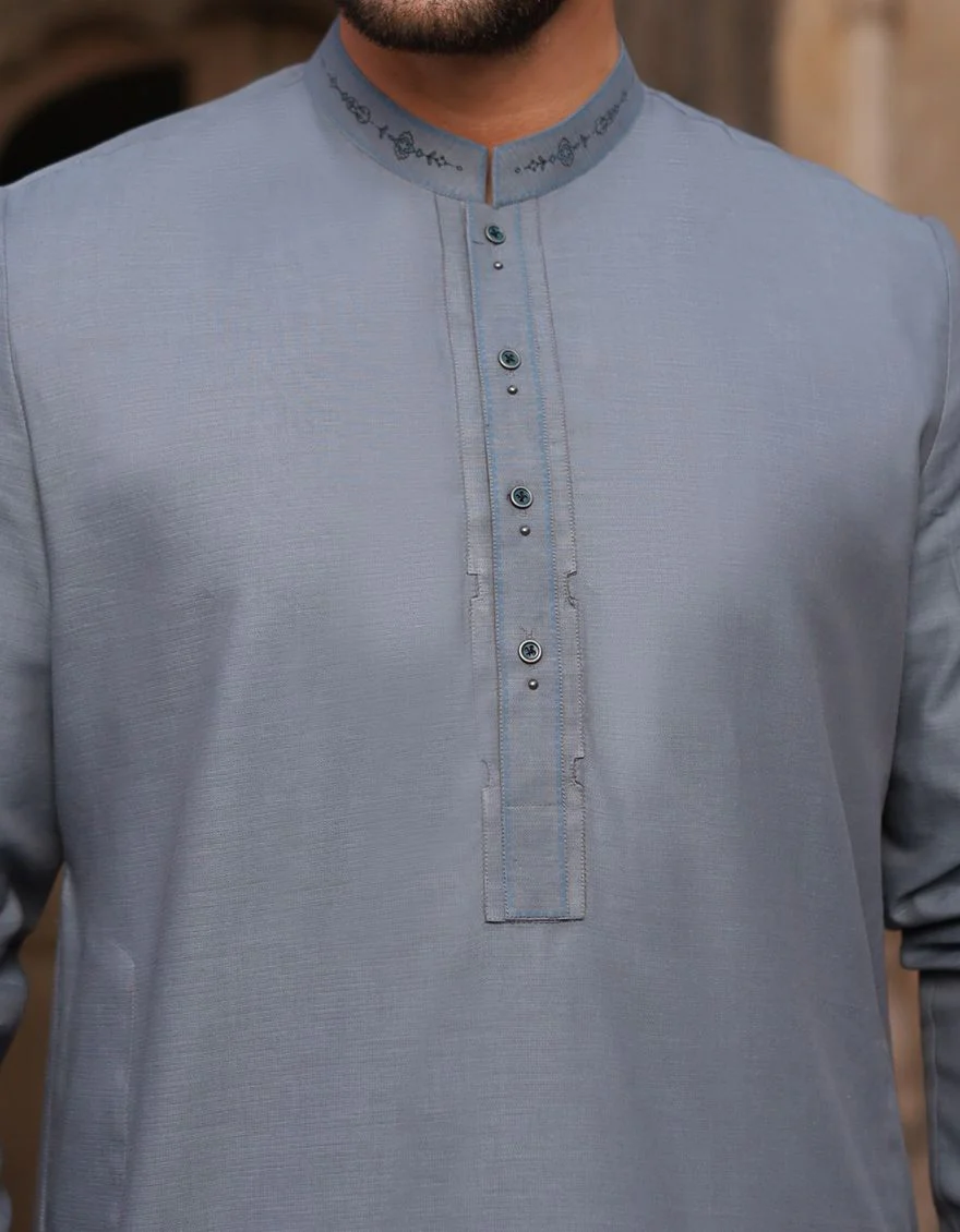 GREY KAMEEZ SHALWAR | JJKS-S-US-34013/S21/JJ7020 - Image 2