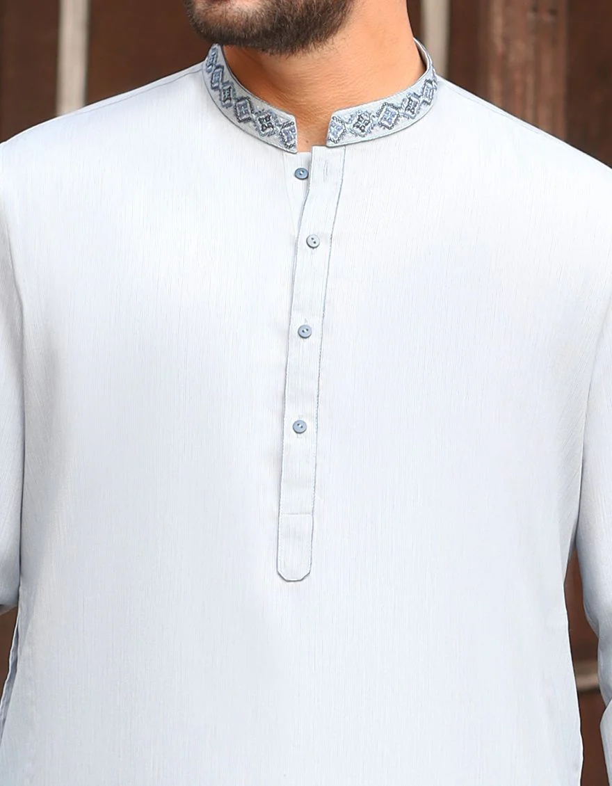 DULL BLUE KAMEEZ SHALWAR | JJKS-S-US-34014/S21/JJ6835 - Image 2