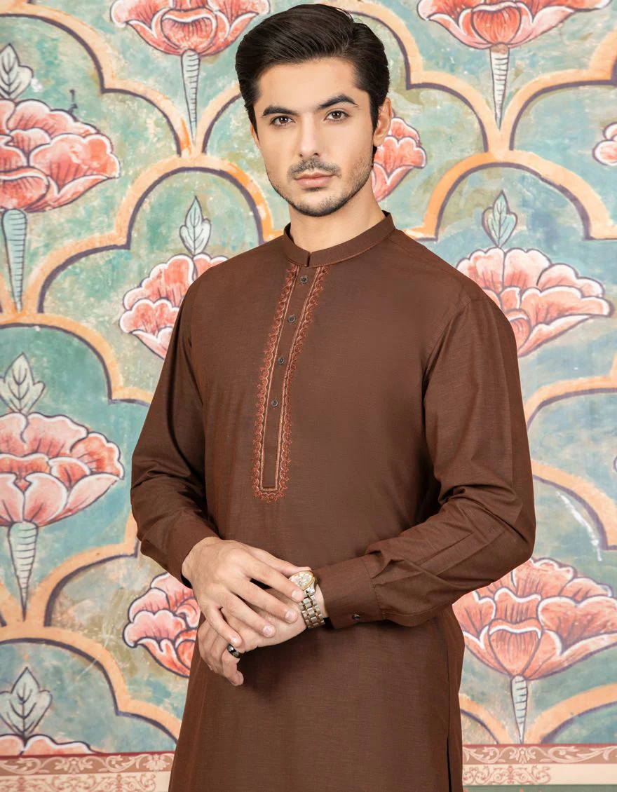 RUST KAMEEZ SHALWAR | JJKS-S-US-34082/S21/JJ7395-SF - Image 2