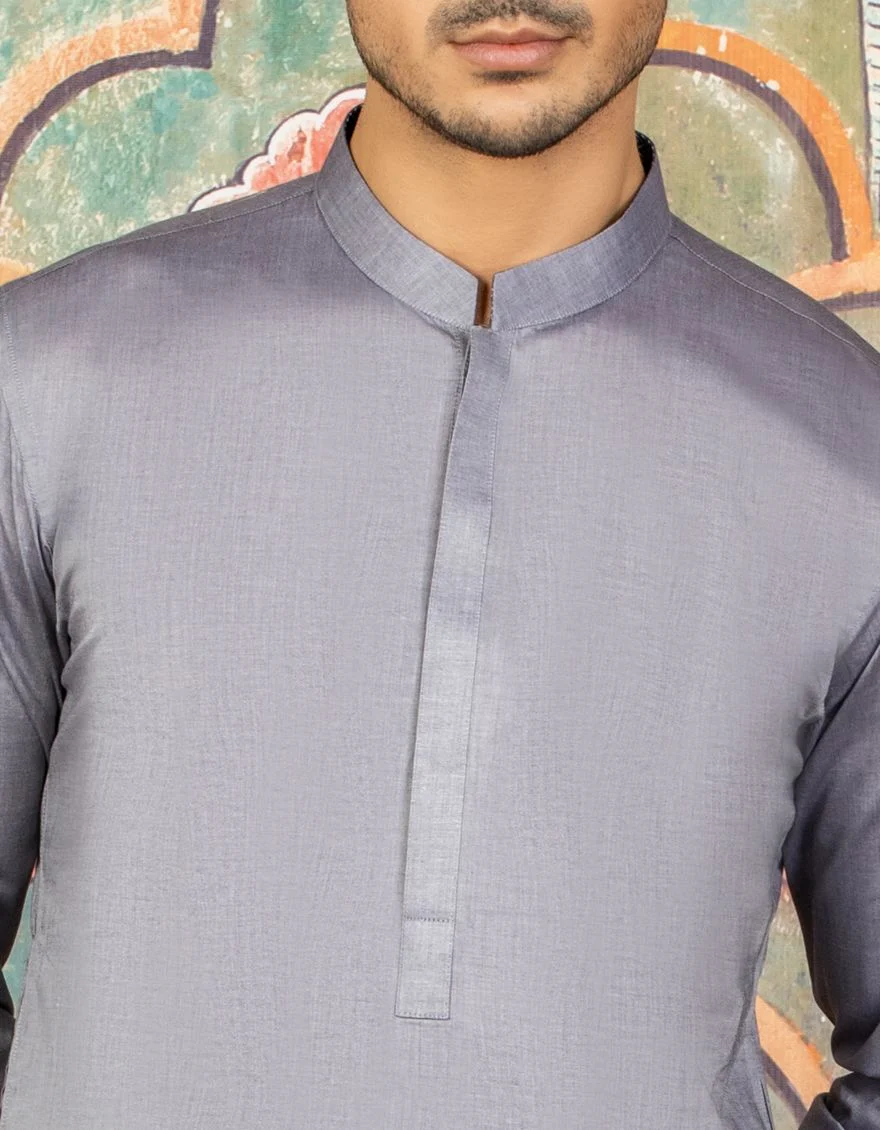 SILVER GREY KAMEEZ SHALWAR | JJKS-S-US-34083/S21/JJ7249-CL - Image 3