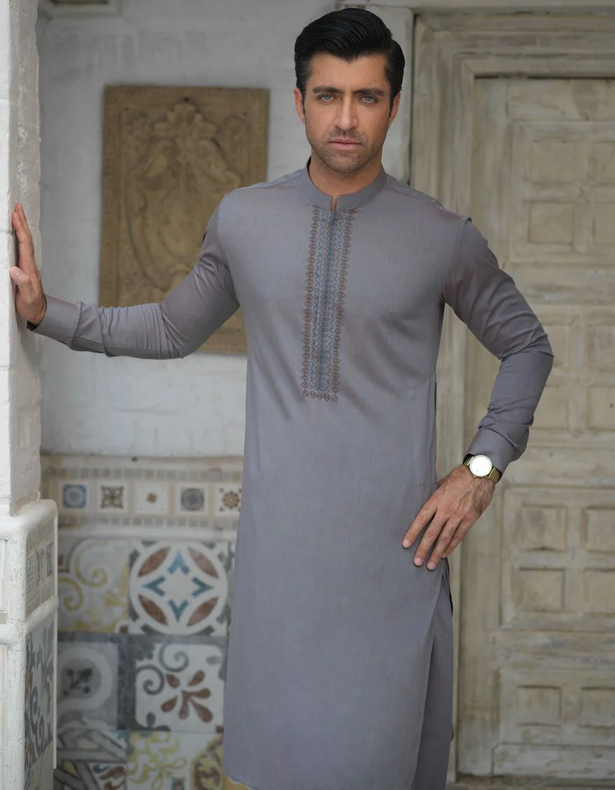 TITANIUM GREY KAMEEZ SHALWAR | JJKS-S-US-34088/S21/JJ7239-SF - Image 2