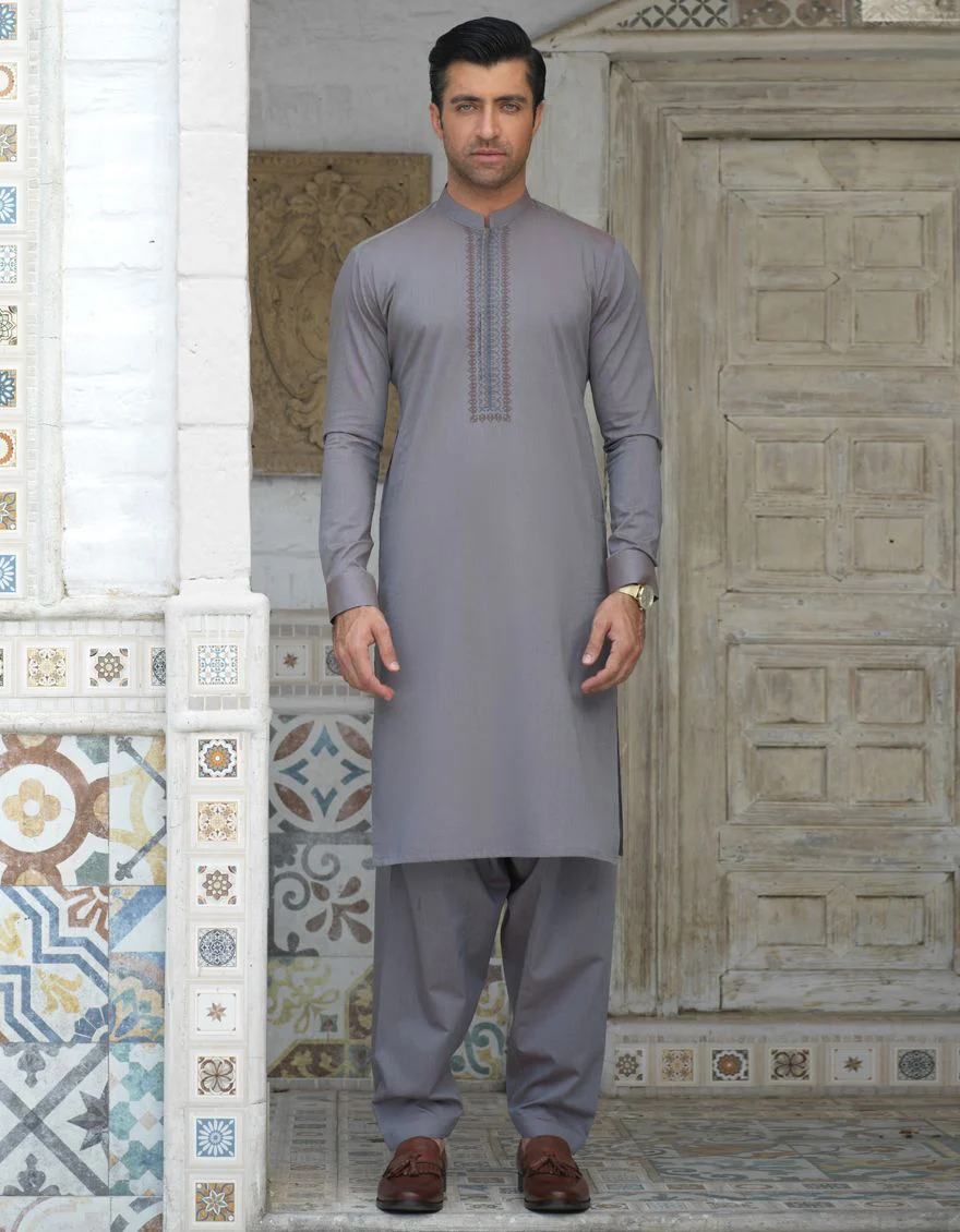 TITANIUM GREY KAMEEZ SHALWAR | JJKS-S-US-34088/S21/JJ7239-SF - Image 5