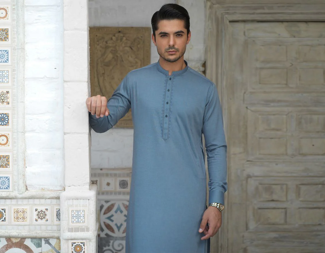 STONE GREY KAMEEZ SHALWAR | JJKS-S-US-34089/S21/JJ7239-SF - Image 4