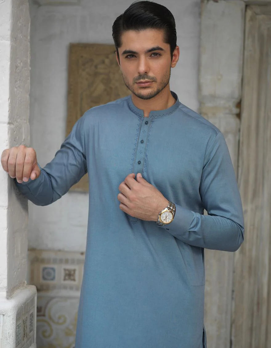 STONE GREY KAMEEZ SHALWAR | JJKS-S-US-34089/S21/JJ7239-SF - Image 6