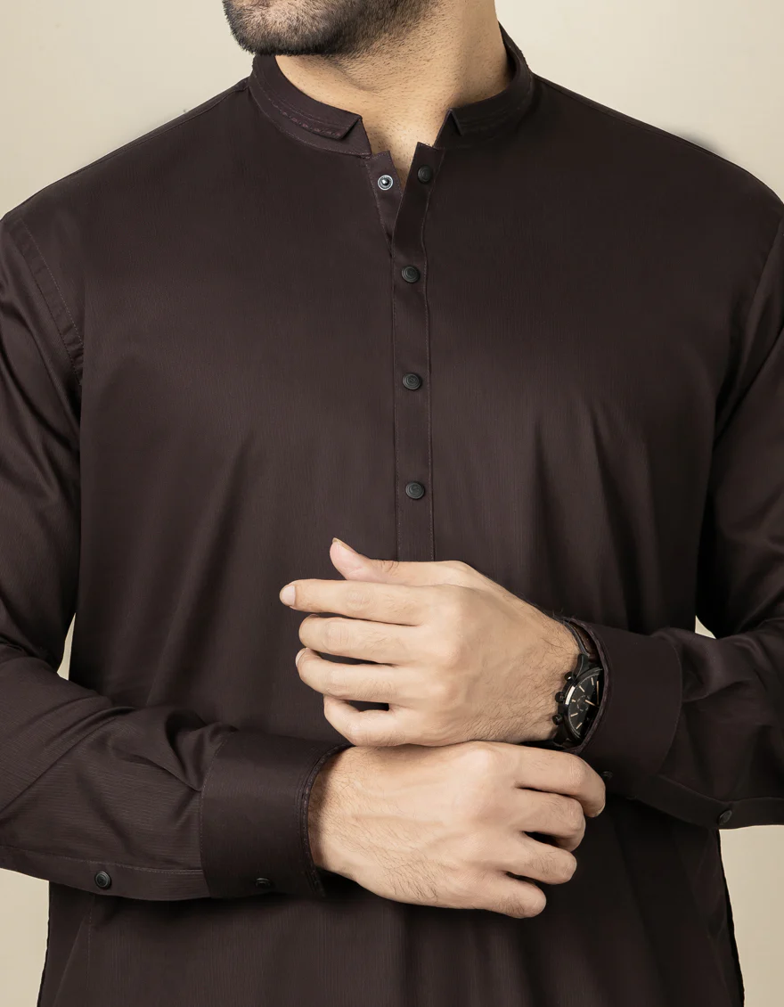 DEEP MAROON COTTON KAMEEZ SHALWAR | JJKS-S-US-34144/S22/JJ8330-EX - Image 2