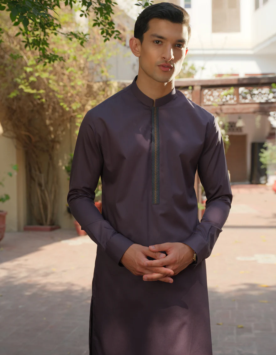 DEEP PURPLE COTTON KAMEEZ SHALWAR | JJKS-S-US-34173/S22/JJ7665-SF - Image 4