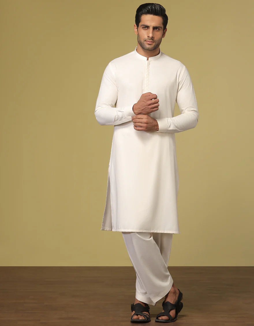 IVORY BLENDED KAMEEZ SHALWAR | JJKS-S-US-34196/S22/JJ8238-SF - Image 4