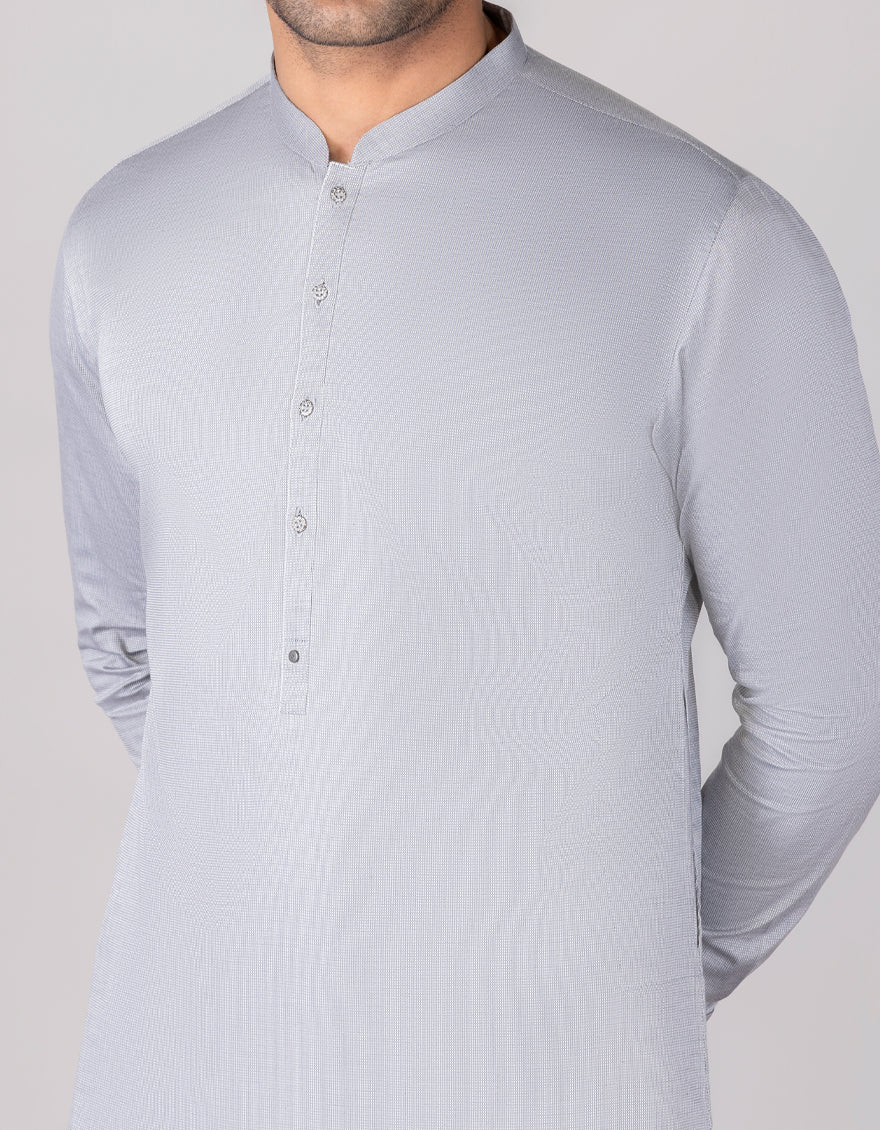 GREY COTTON KAMEEZ SHALWAR | JJKS-S-US-34236/S22/JJ8197-CL - Image 2