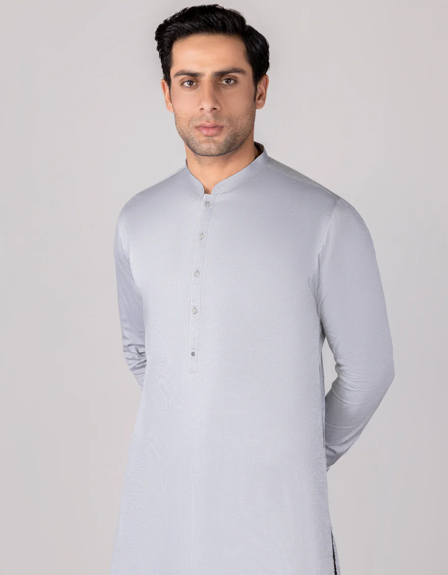 GREY COTTON KAMEEZ SHALWAR | JJKS-S-US-34236/S22/JJ8197-CL - Image 3
